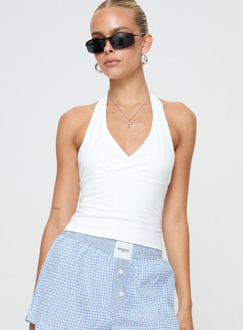 Stand By Halter Top White Product Image