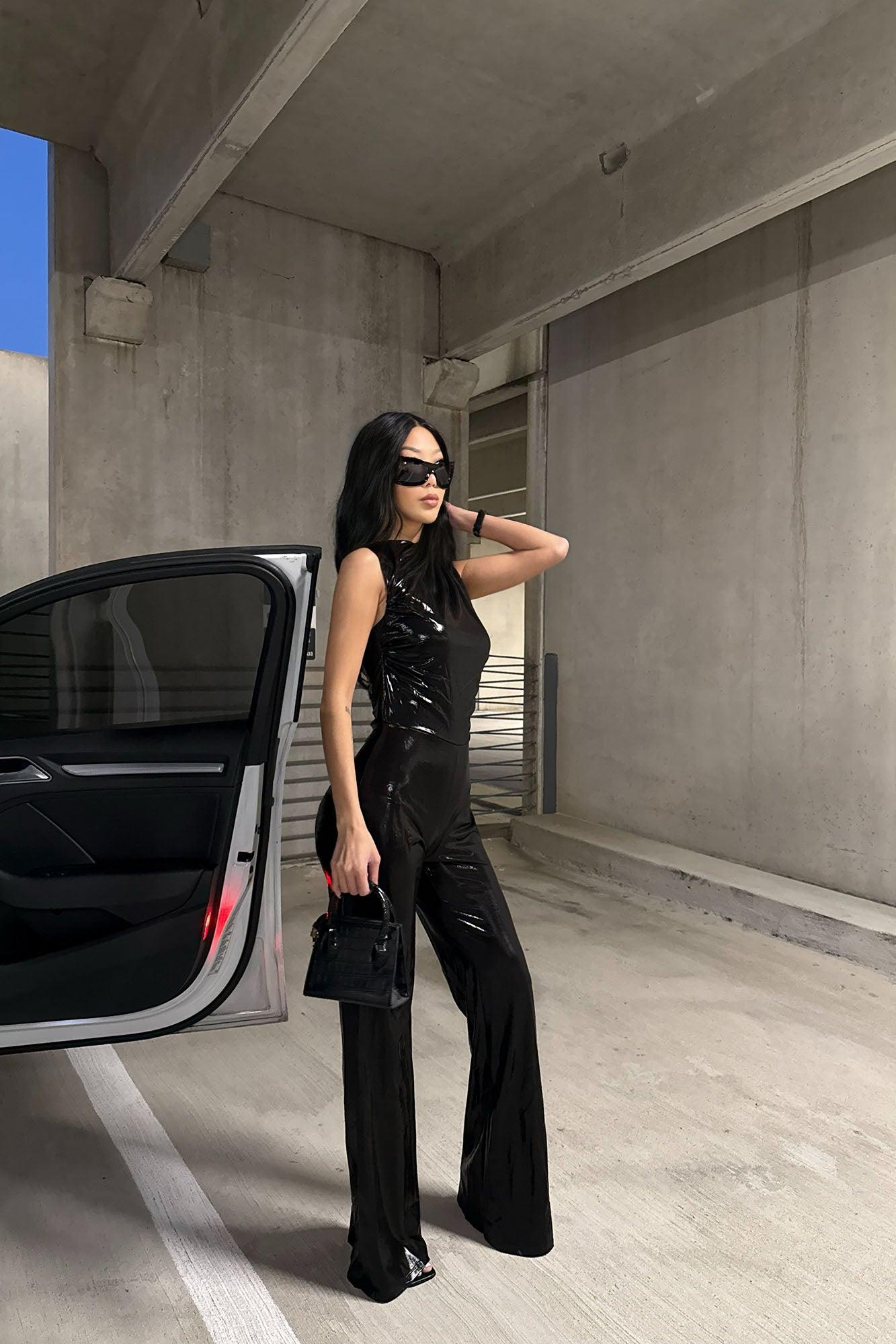 This Is Me Metallic Jumpsuit - Black Product Image