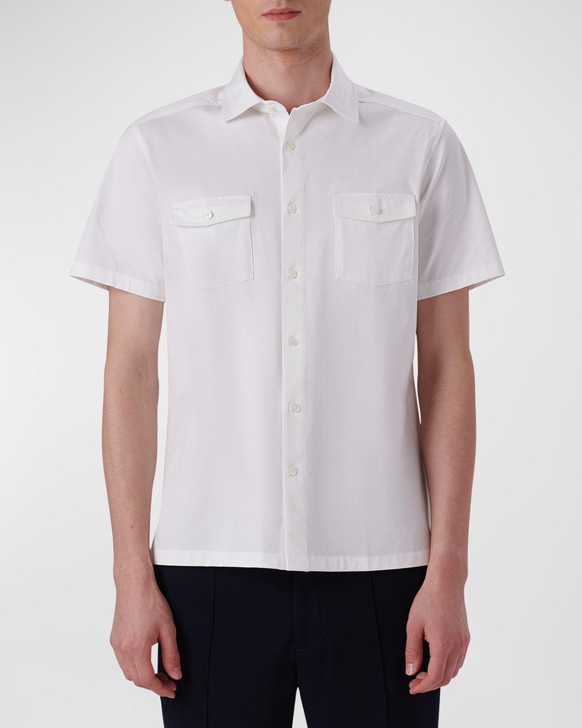 Mens OoohCotton Short-Sleeve Shirt with Chest Pockets Product Image