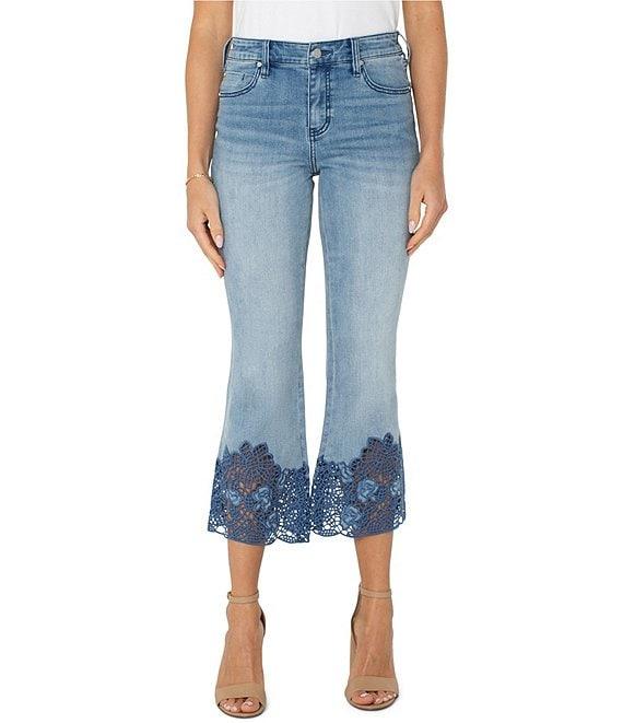 Liverpool Los Angeles Hanna Stretch Denim High Rise Cropped Flare Leg Jeans Product Image