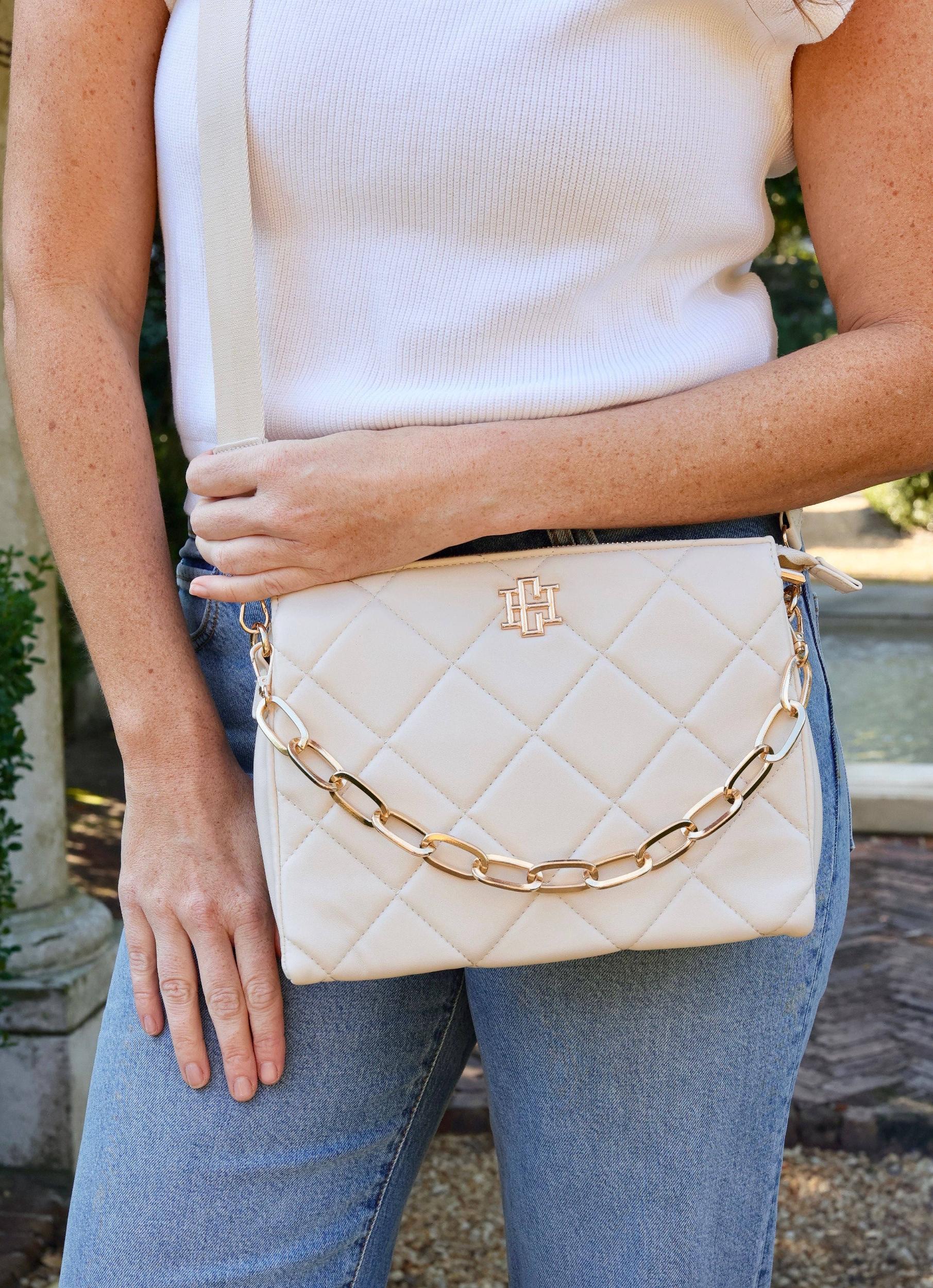 Ariana Crossbody Cream Quilted Product Image