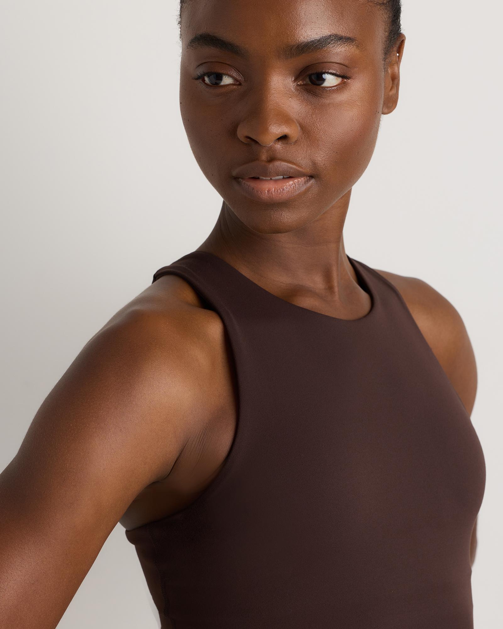 Quince | Women's Ultra-Form High-Neck Cropped Tank Top Nylon/Spandex Product Image