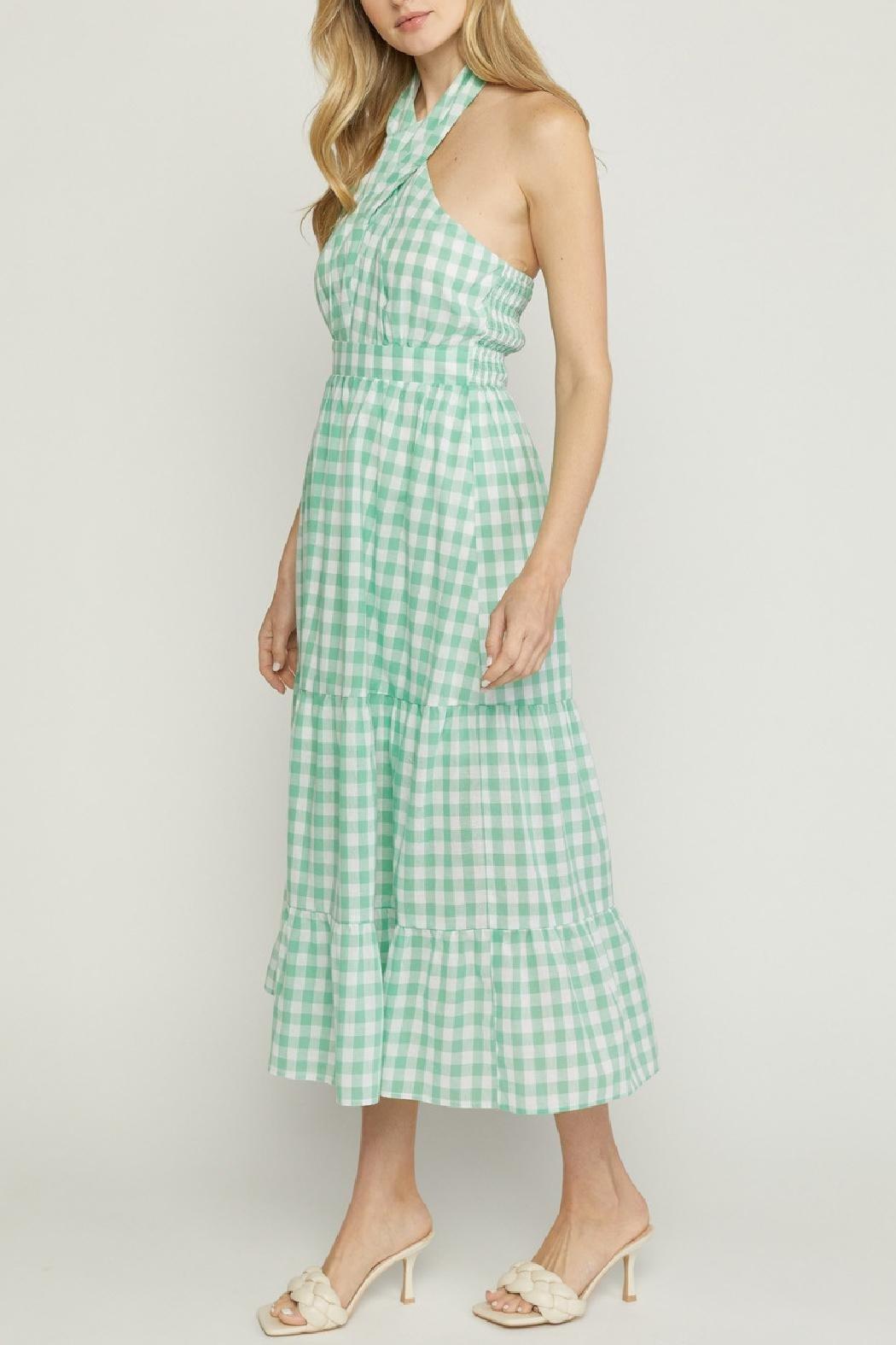 Gingham Halter Dress Product Image