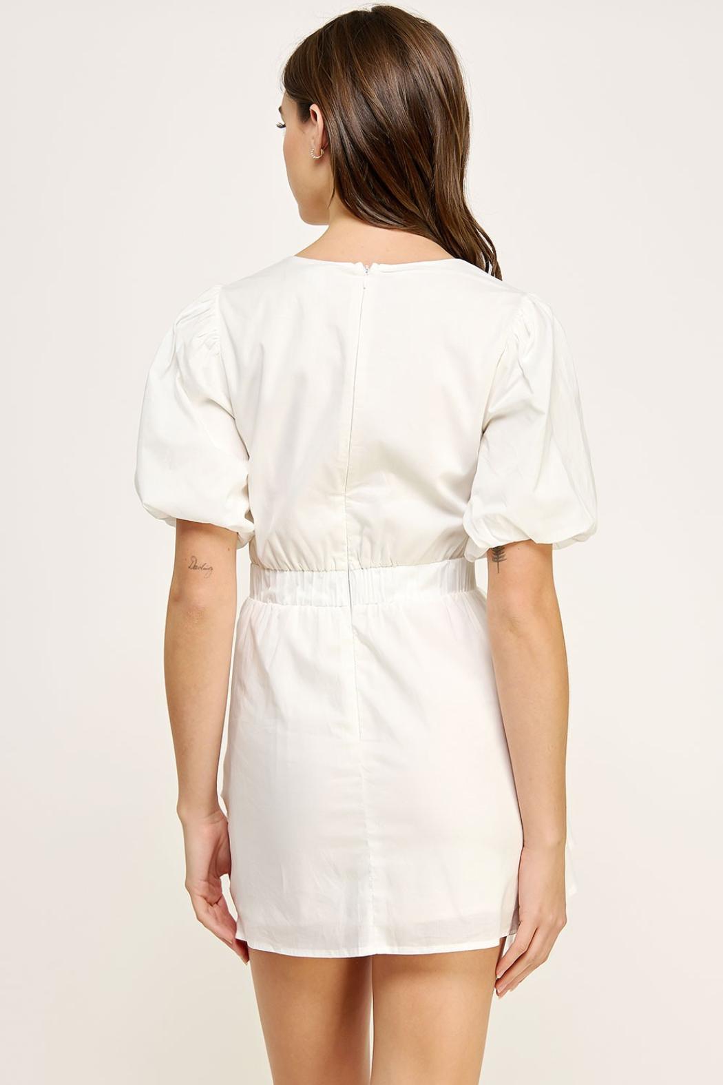 Puff Slv Ruched Dress Product Image