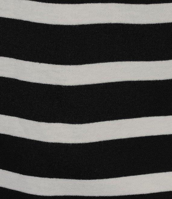 Lauren Ralph Lauren Cotton Stripe Crew Neck Long Sleeve Slim Fit Top Product Image
