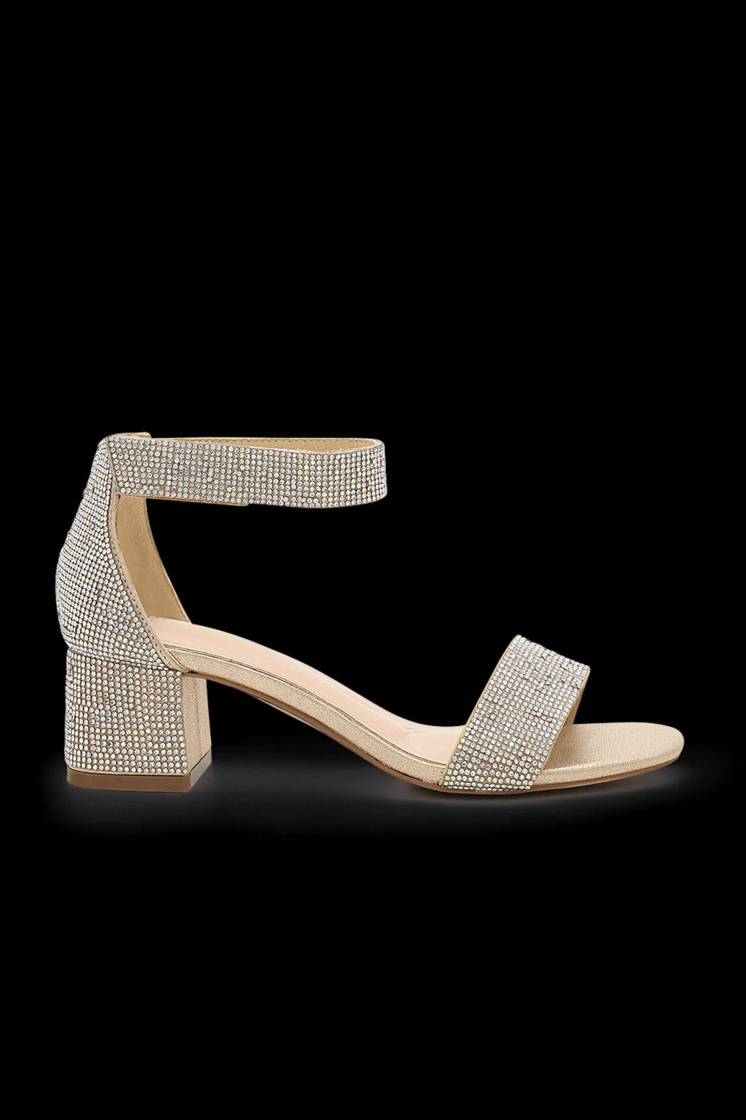 Nude Shimmer Block Heel Product Image