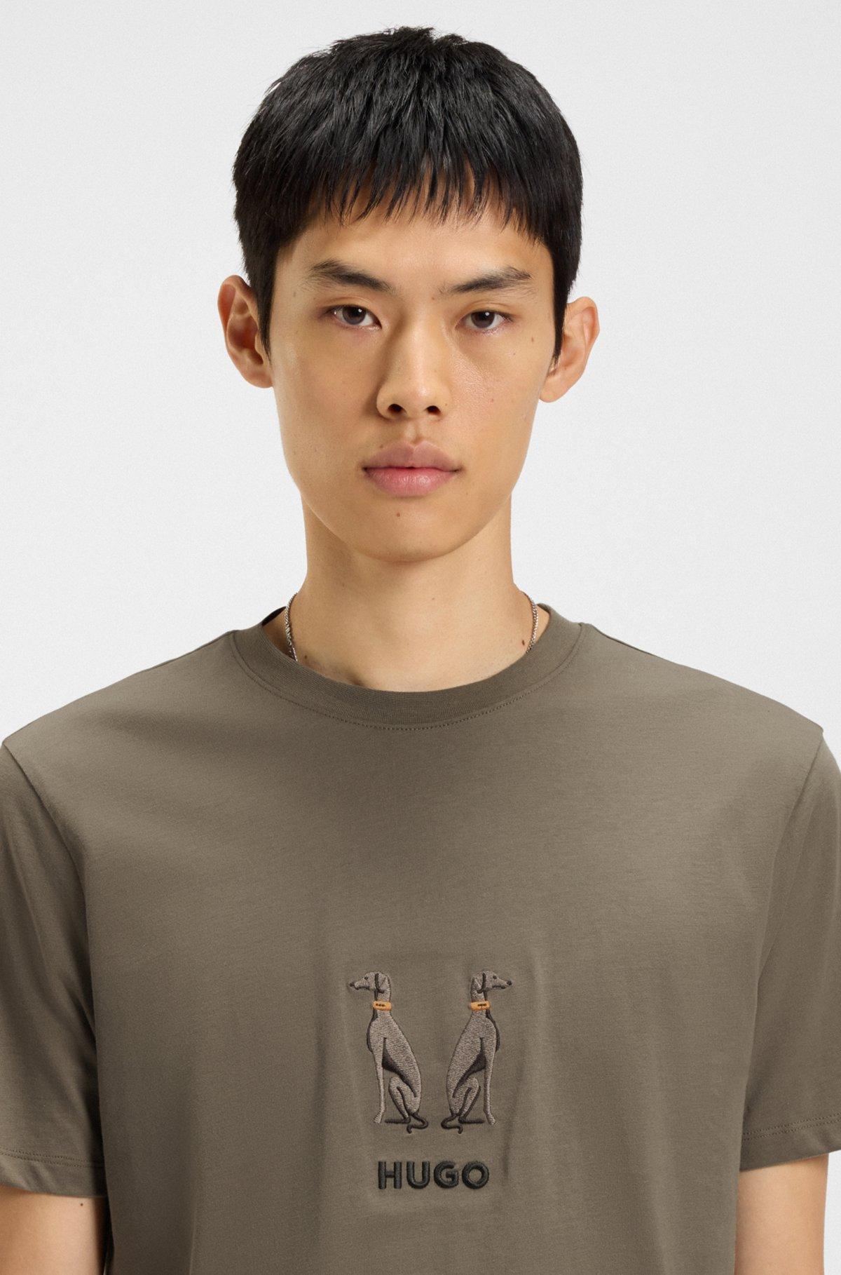 Mercerised-cotton T-shirt with Double B monogram Product Image