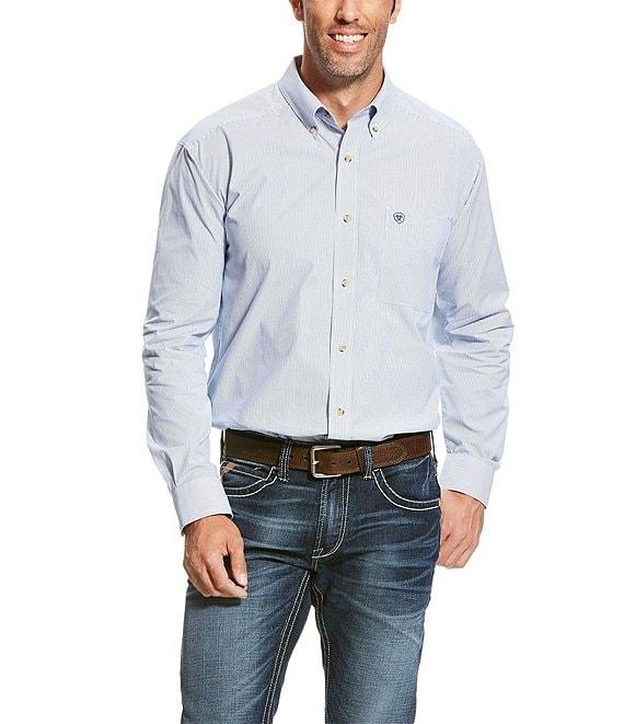Ariat Pro Series Dayne Mini-Stripe Performance Long-Sleeve Woven Shirt Product Image