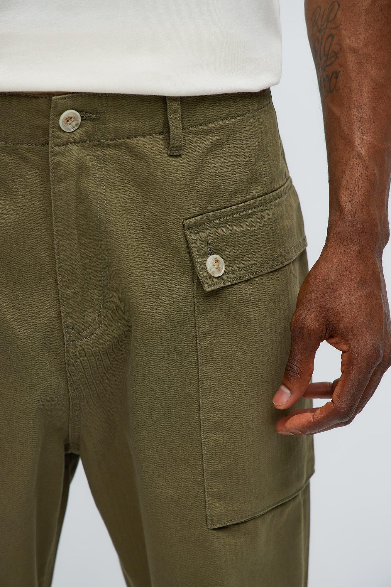 On Some Lowkey Baggy Pants  - Olive Product Image