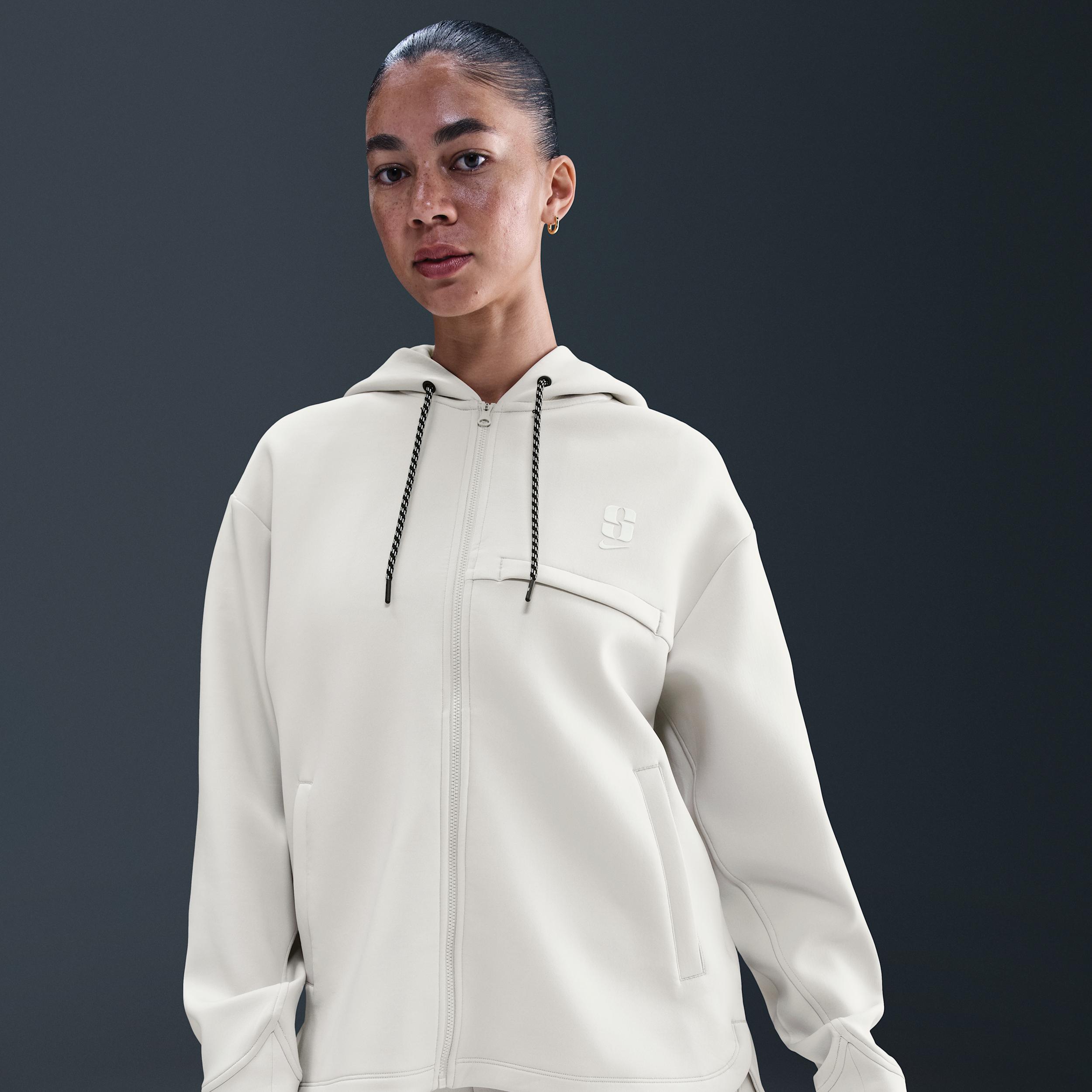 Nike Womens Sabrina Dri-FIT Loose Full-Zip Basketball Hoodie | IH3916-104 Product Image