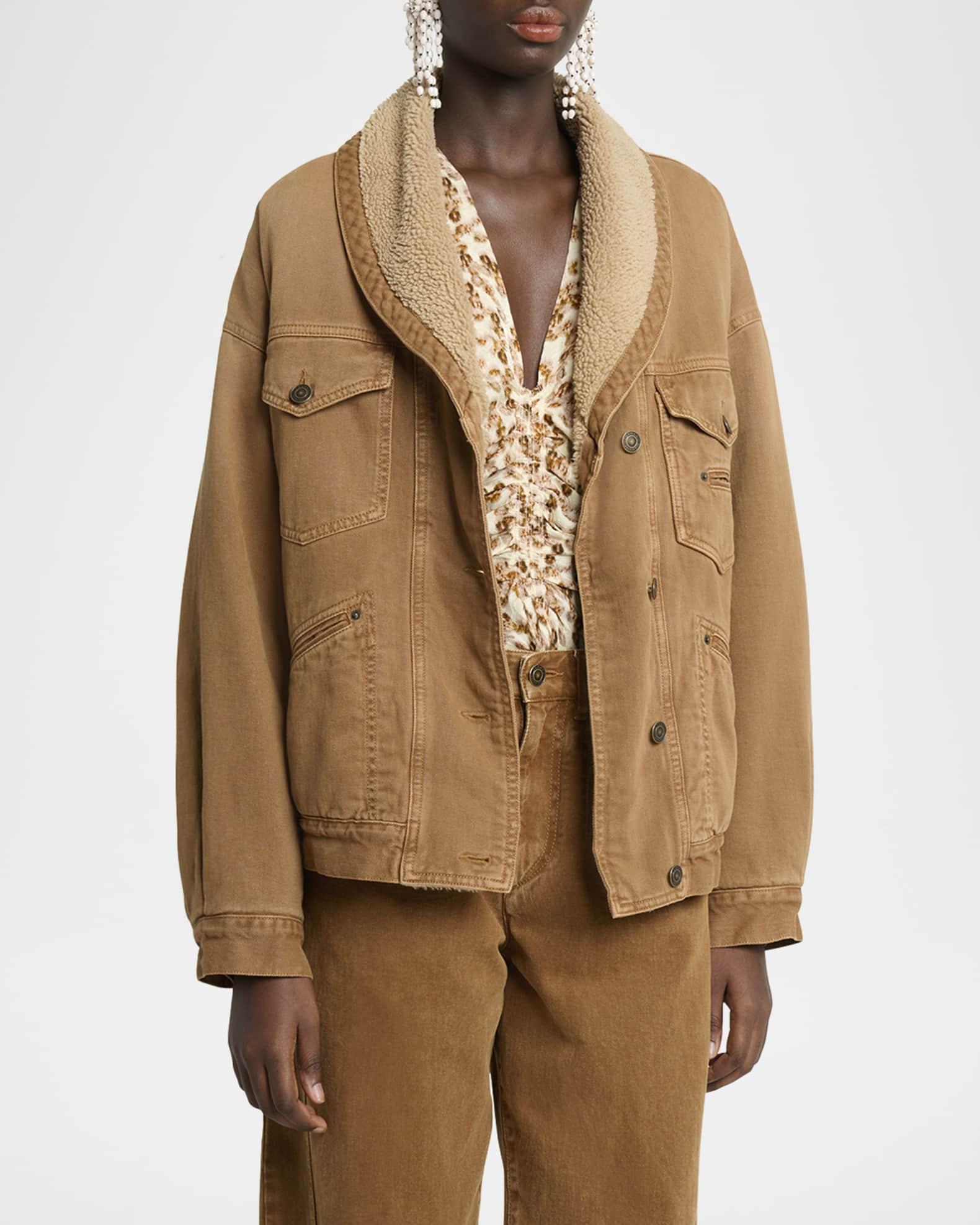 Pimia Faux-Fur Lined Denim Jacket Product Image