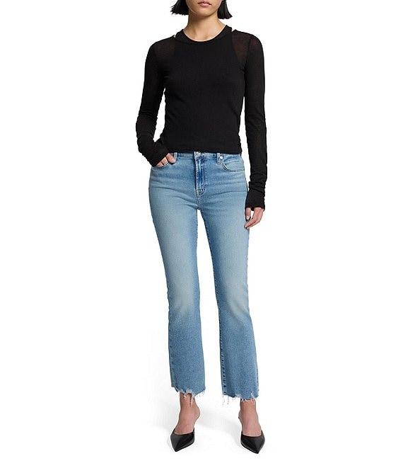 7 For All Mankind Daisy Mid Rise Bootleg Ankle Length Denim Jeans Product Image