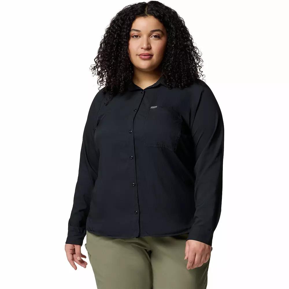 Columbia Women s Anytime Lite Long Sleeve Shirt - Plus Size- Product Image