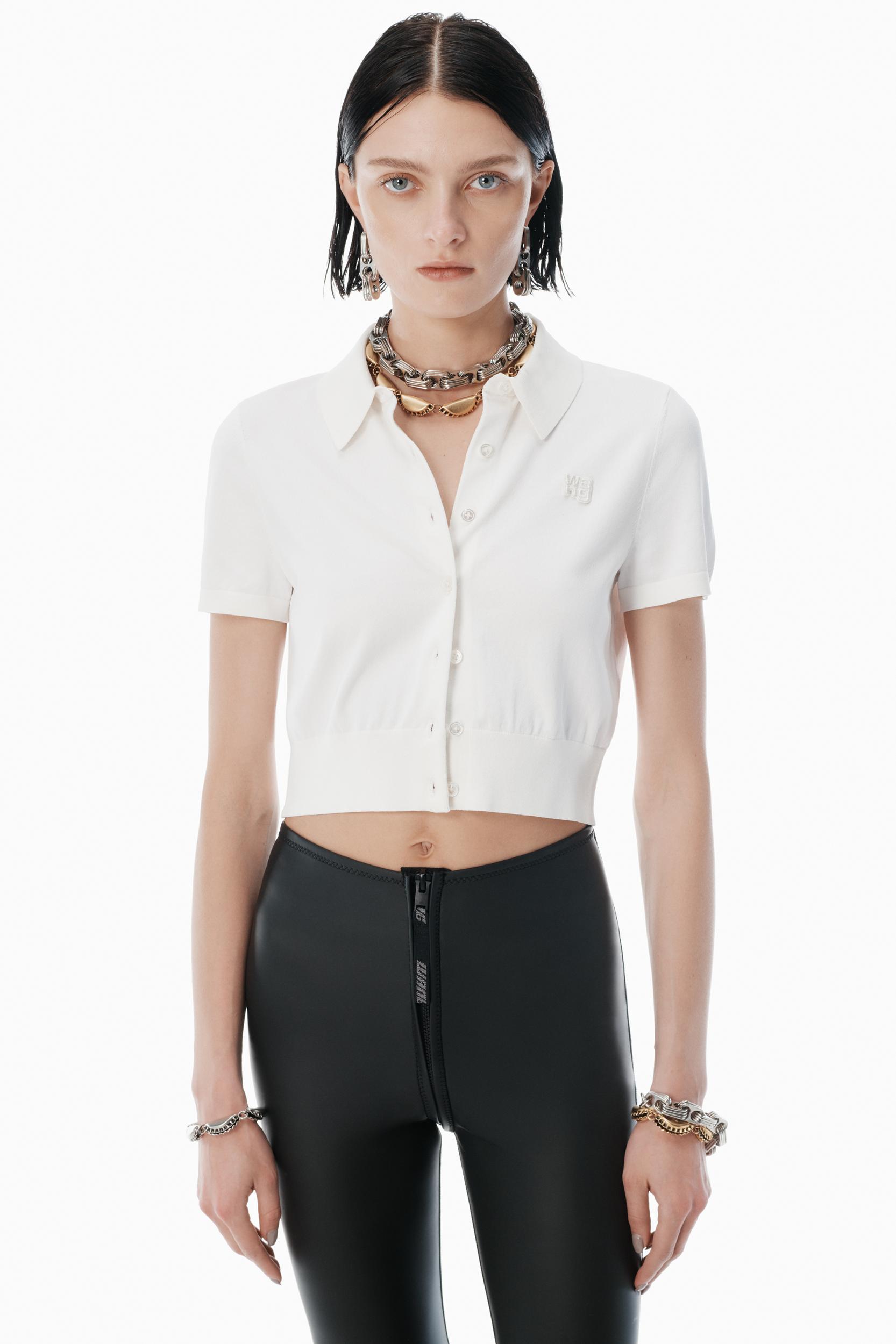 White Logo-embroidered Cardigan Product Image