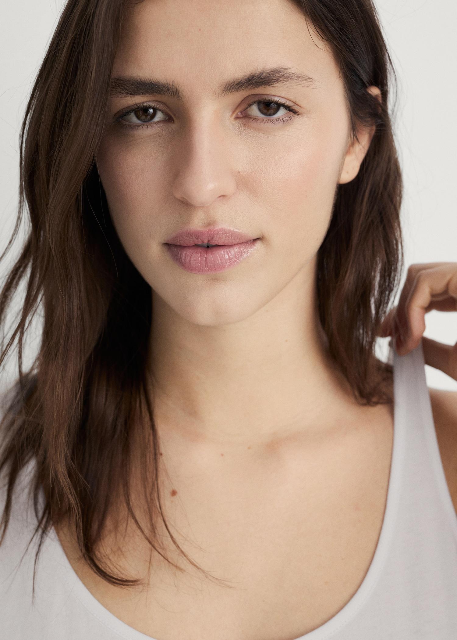 Pajama top with straps - Women | MANGO USA Product Image