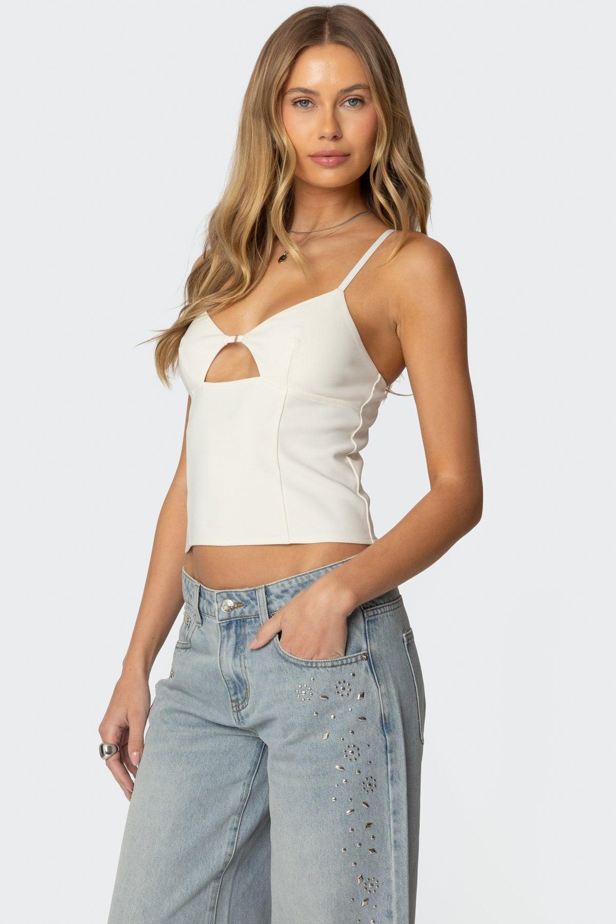 Liana Cut Out Tank Top Product Image