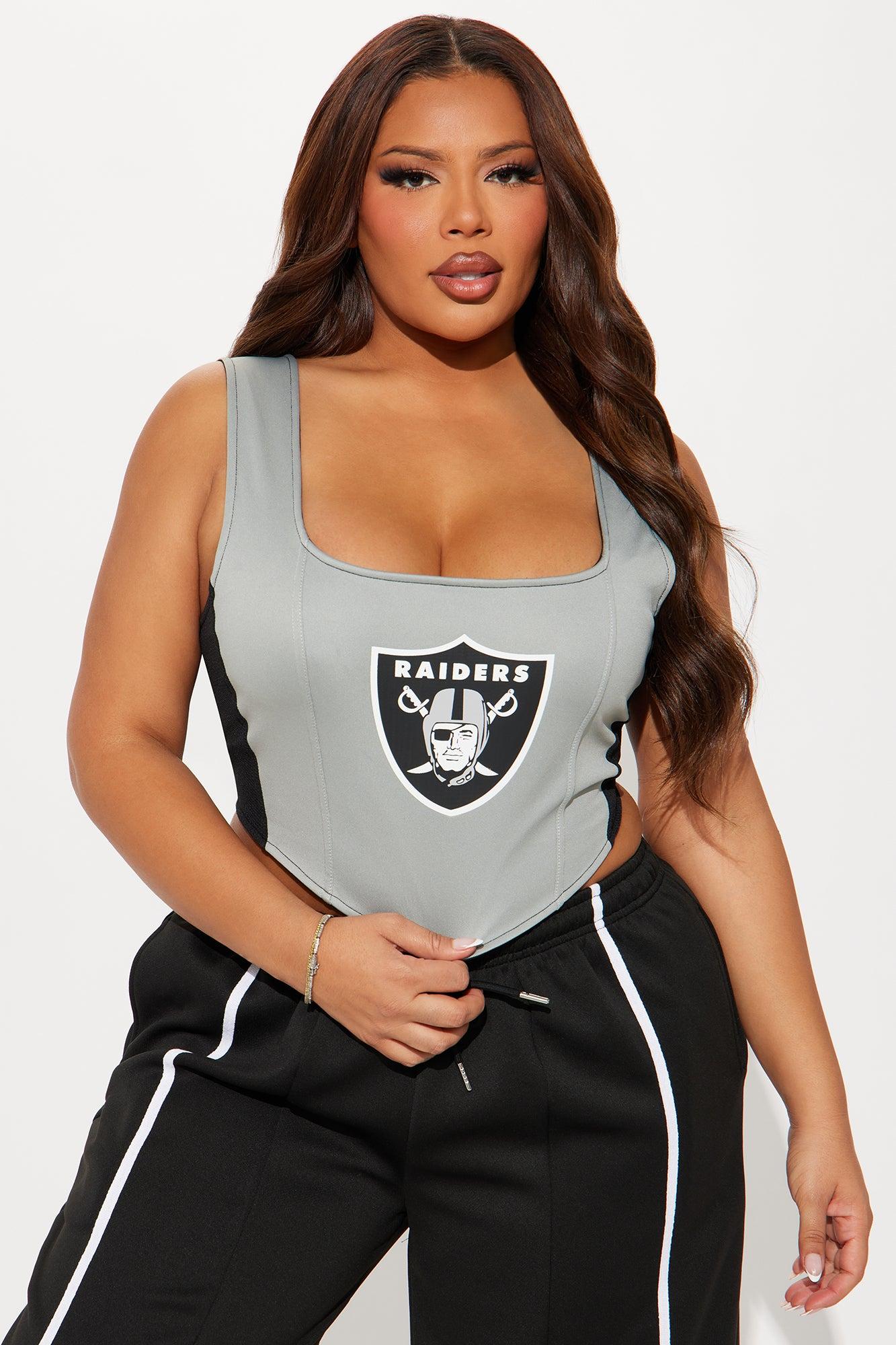 Raiders Halftime Show Corset Top - Black/Grey Female Product Image