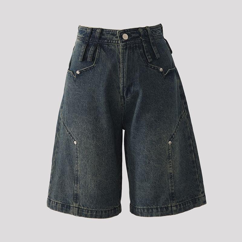 Low Rise Denim Jorts Product Image
