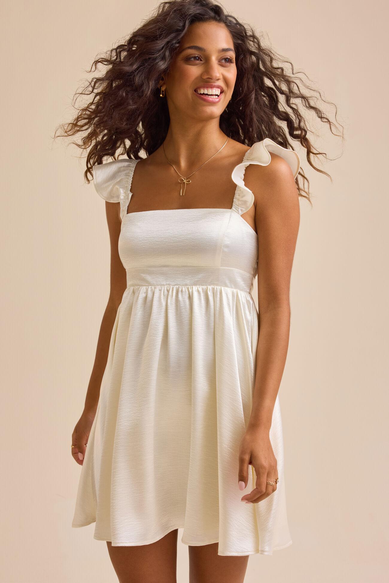 Kristen Satin Mini Dress Product Image