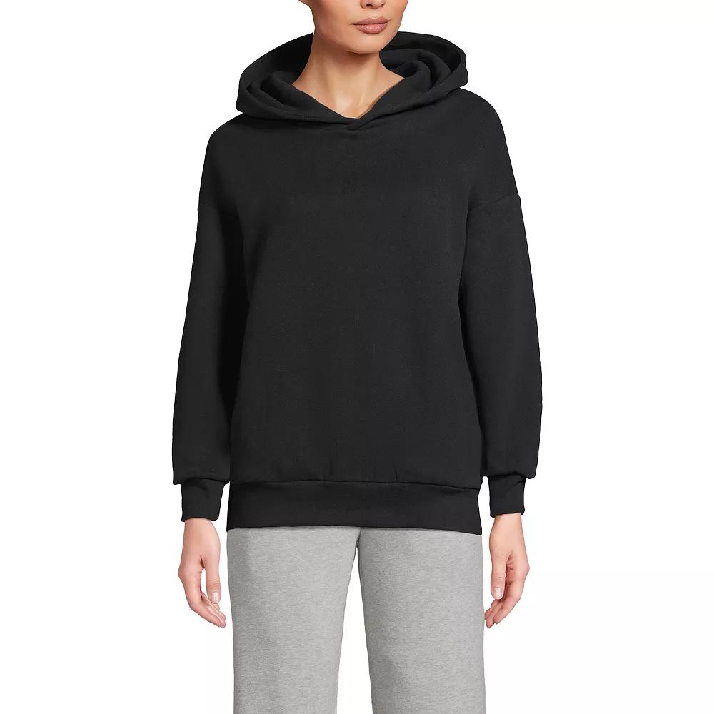 Women's Lands' End Modern Fit Hooded Sweatshirt, Size: Small, Black Product Image