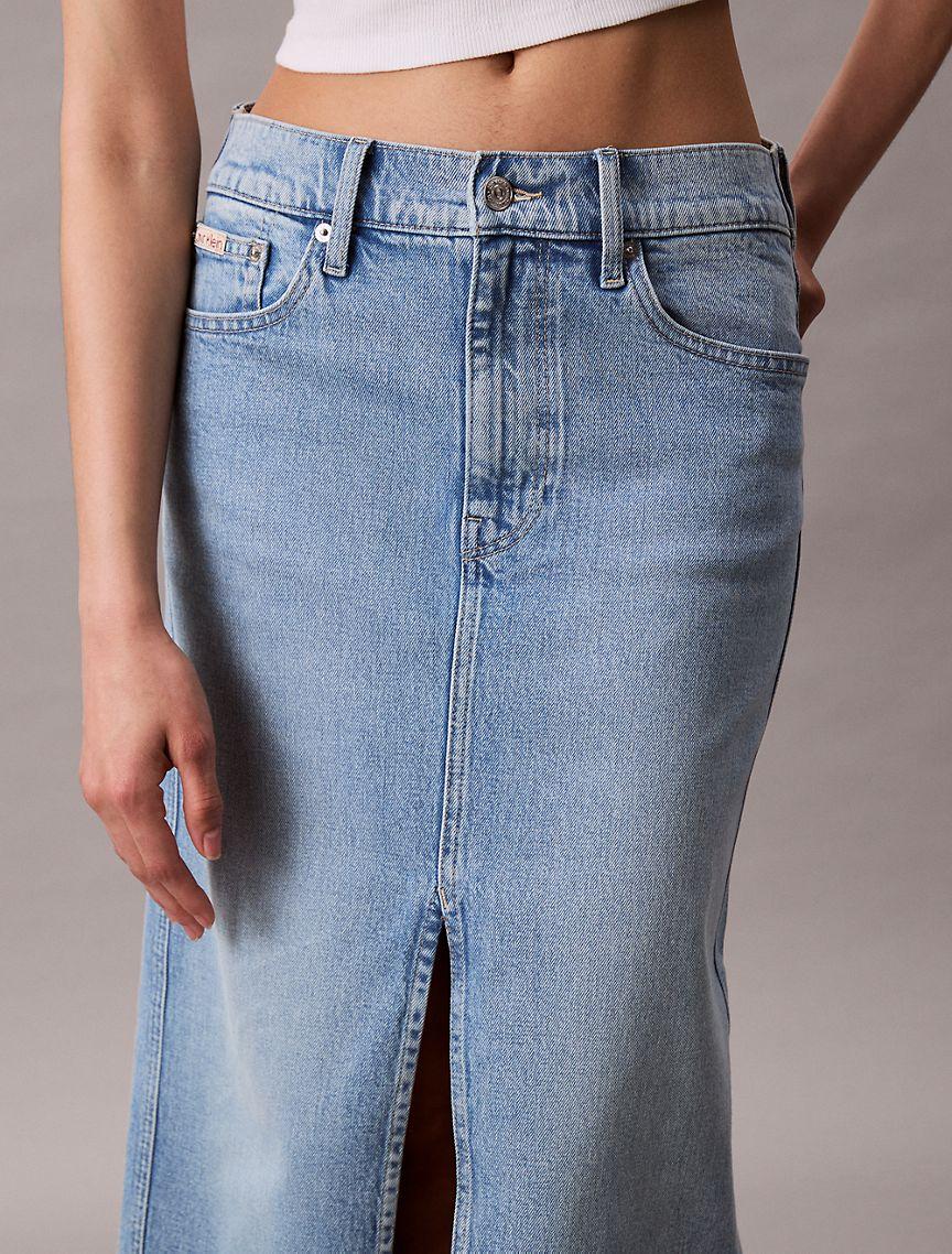 Denim Maxi Skirt  Product Image
