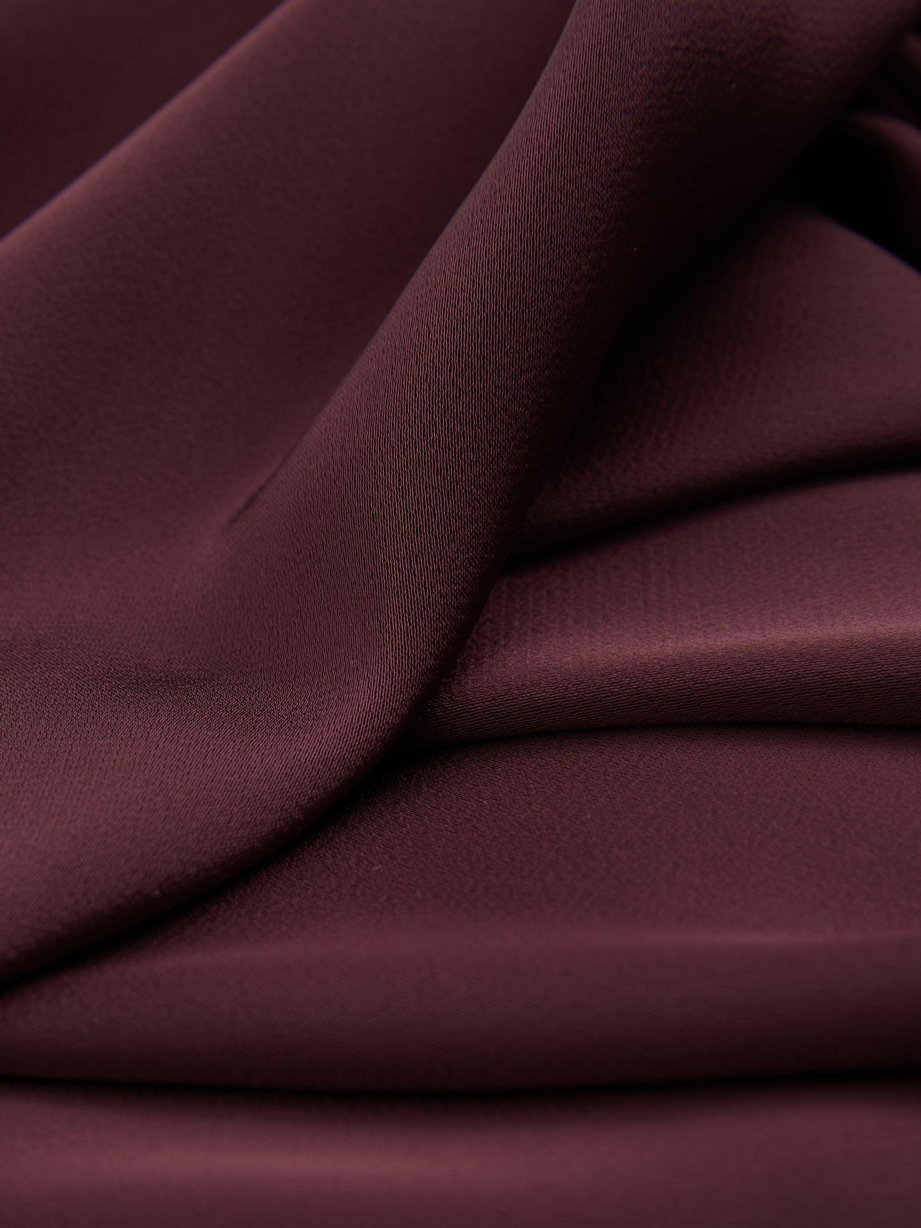 Florere Halter Neck Asymmetric Midi Dress in Burgundy Product Image