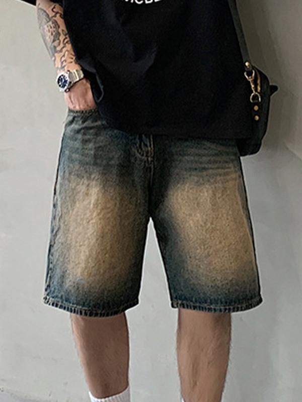 Men's Distressed Washed Shorts Product Image