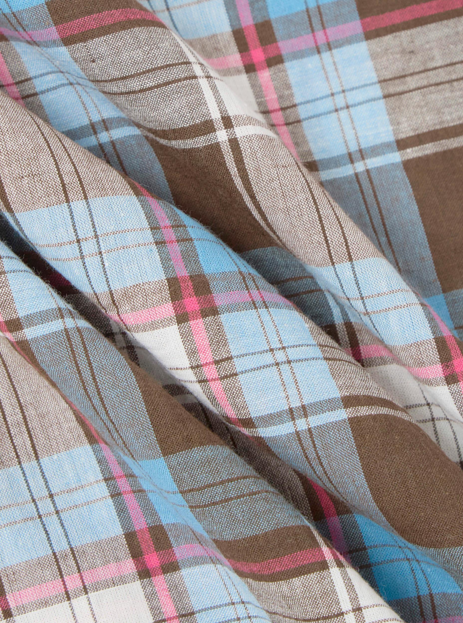 Blue/Brown Check 3 Long Pyjama Set Product Image