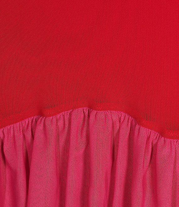 Never Fully Dressed Angelina Crew Neckline Short Sleeve Sheer Ruffle Tier Dress Product Image