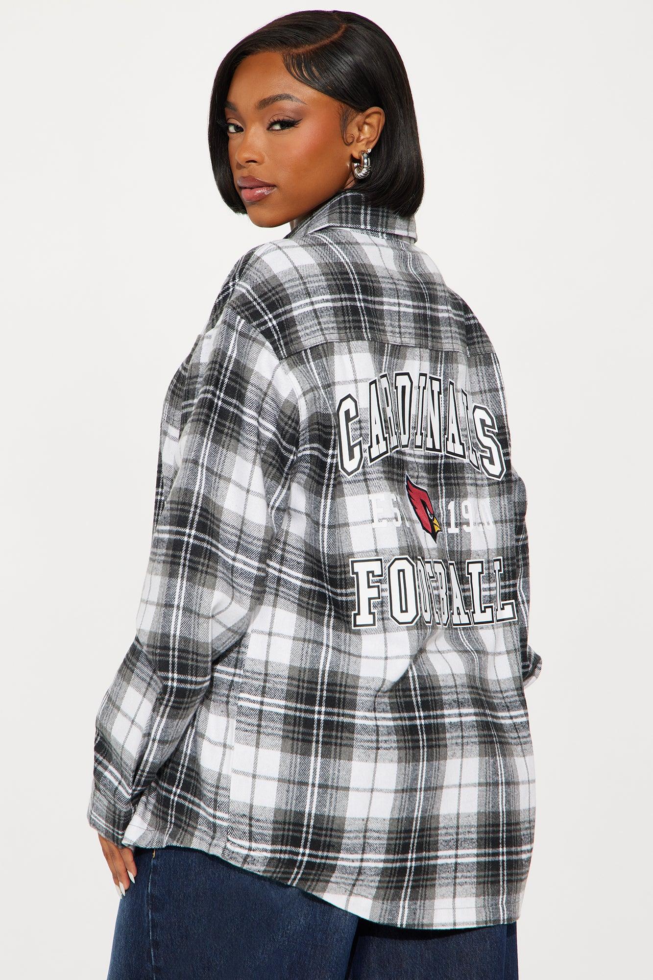 NFL Arizona Cardinals Plaid Flannel - Black/combo Female Product Image