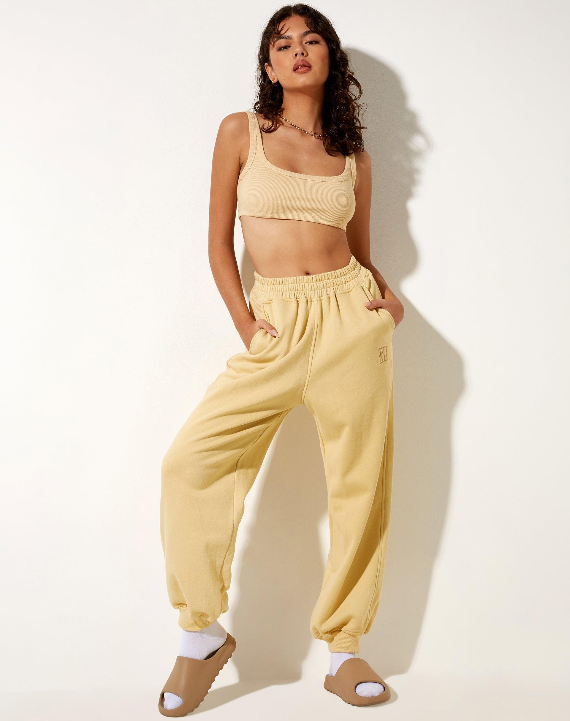 Letha Crop Top in Rib Custard Product Image