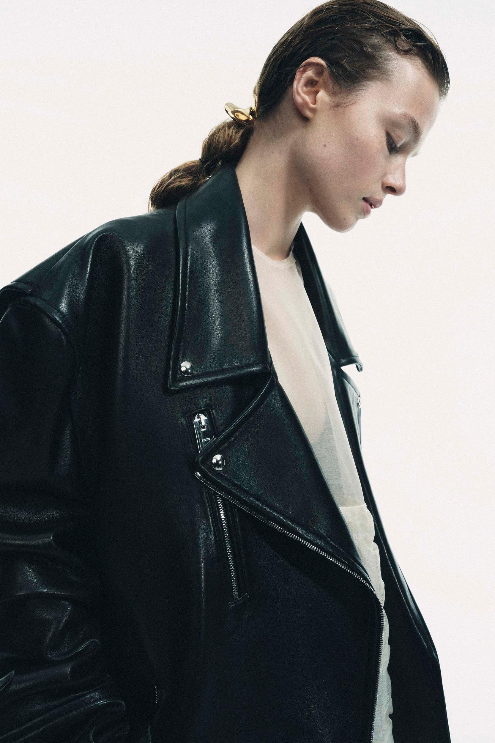 Hansel Jacket in Black Leather Product Image