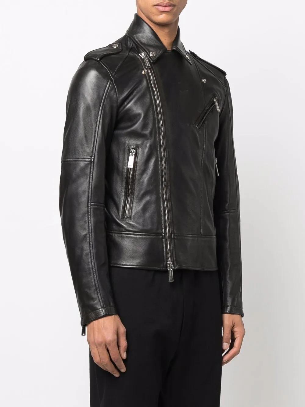 leather biker jacket Product Image