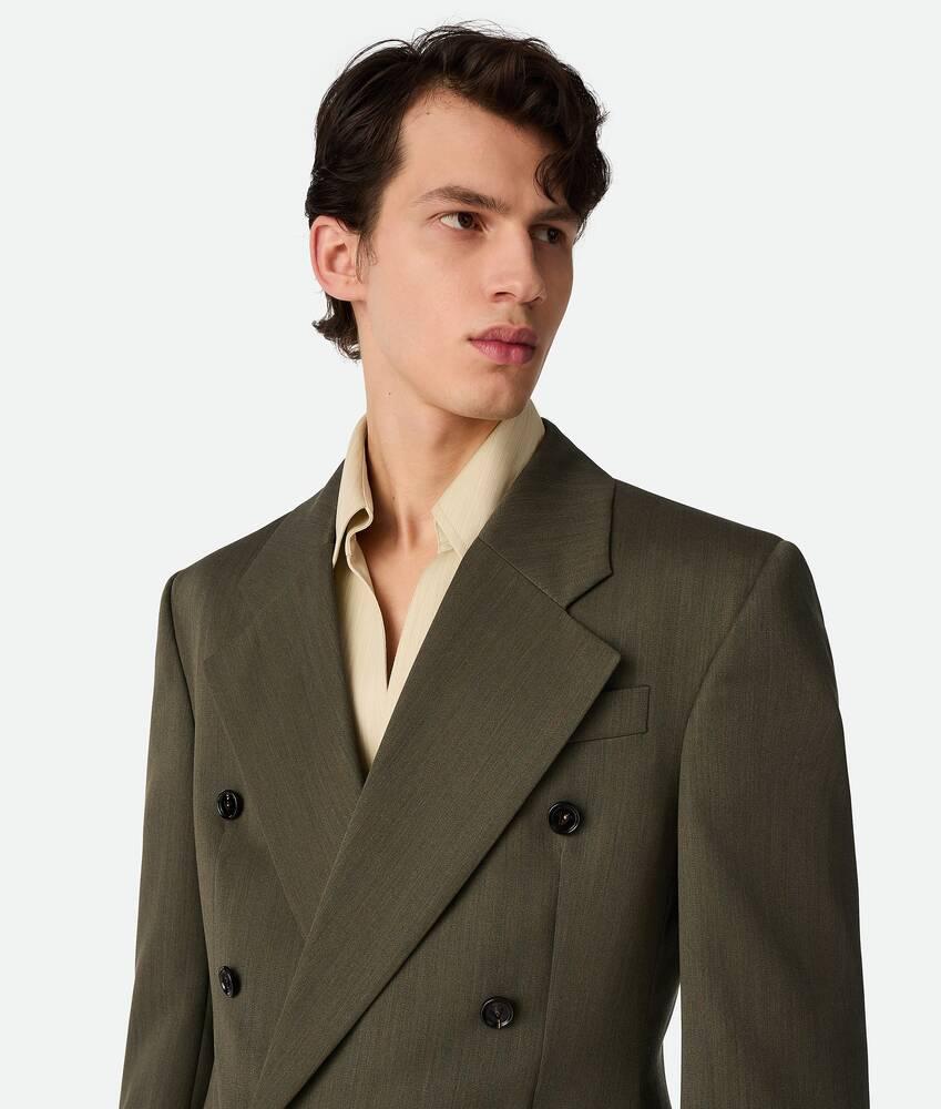 Men's Wool Subtle Chevron Jacket in Forest/caper melange Product Image