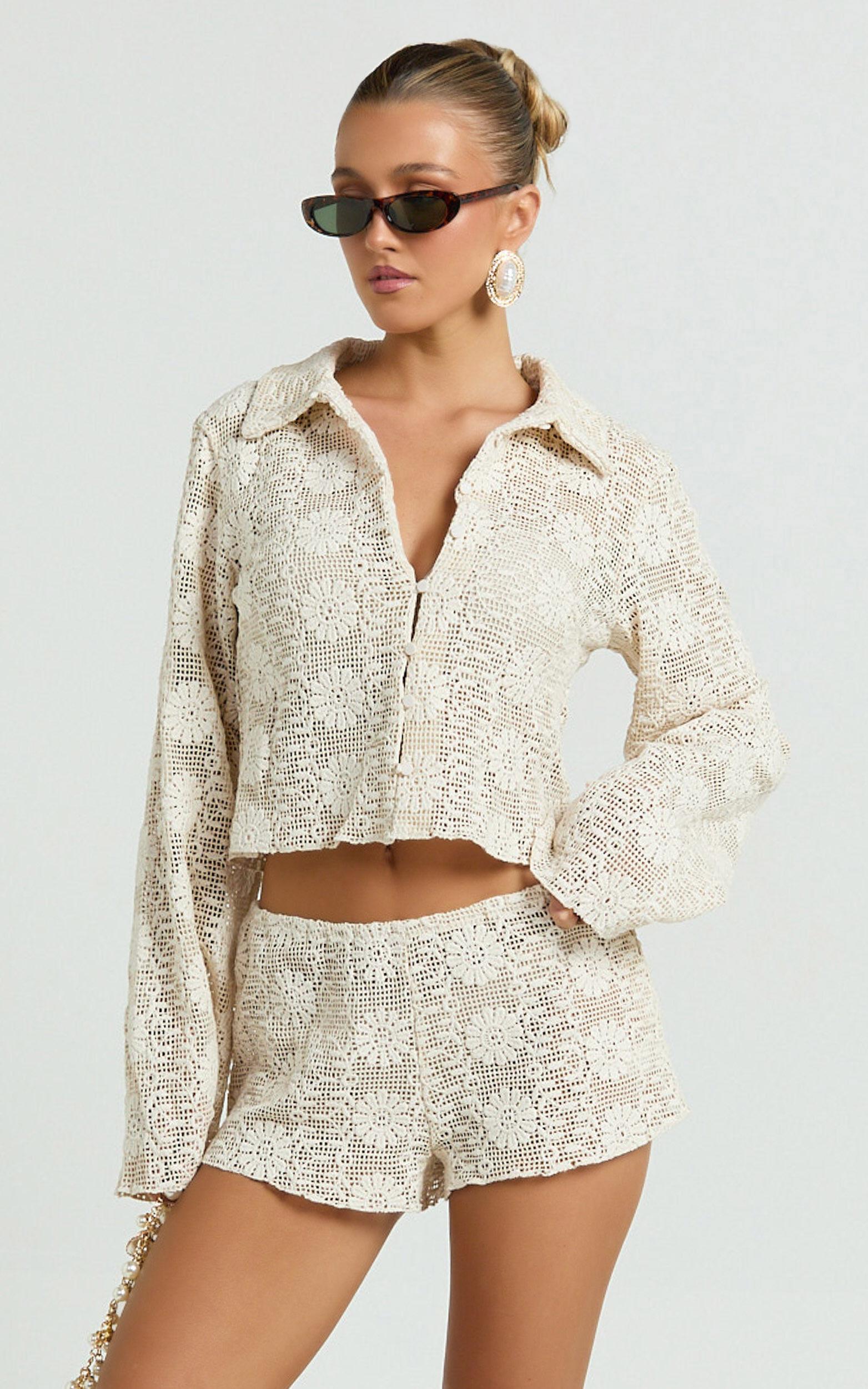 Lioness - Babydoll Short in Cream Floral Product Image