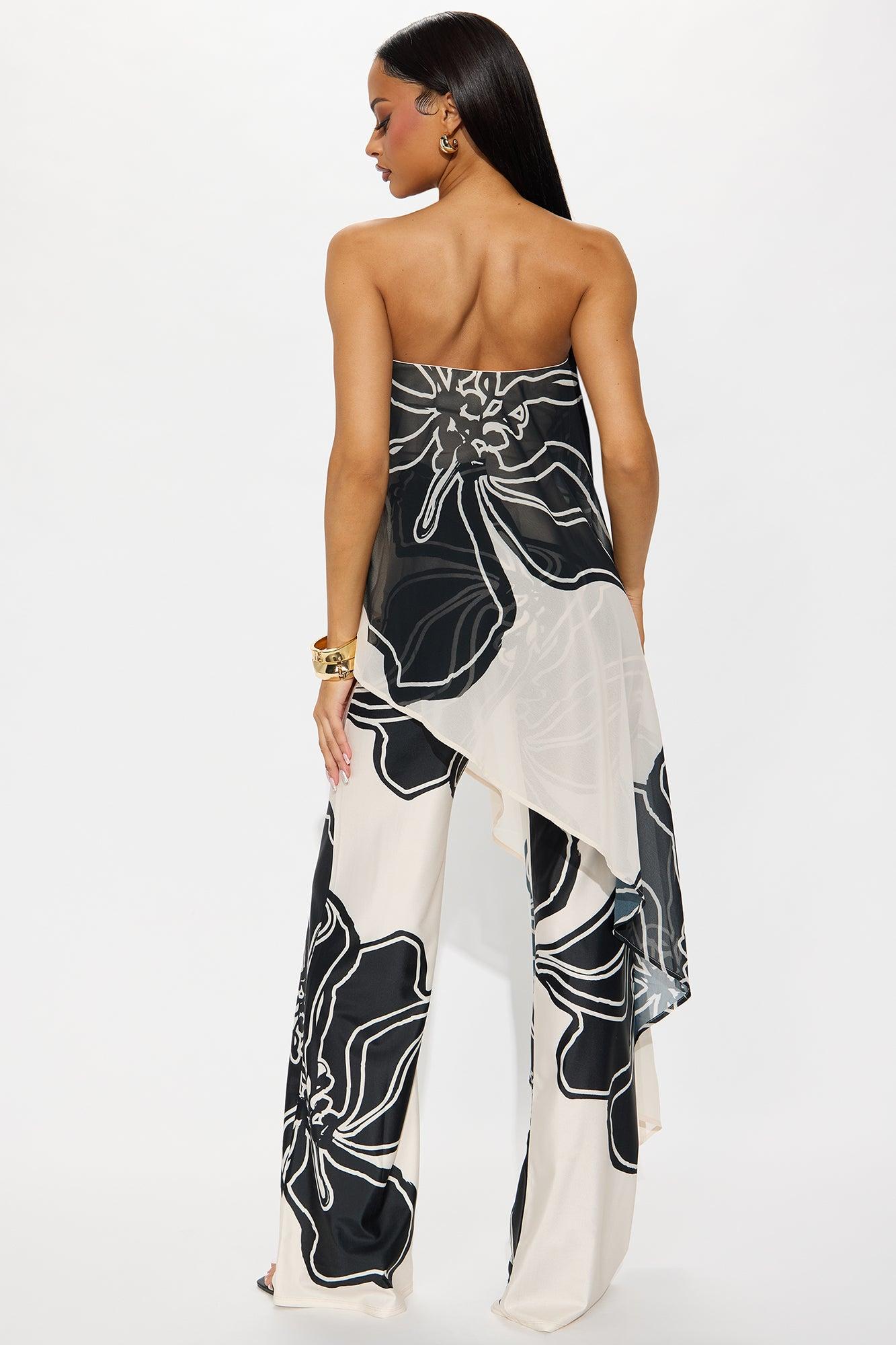 Mia Flowy Floral Jumpsuit - Ivory/combo Female Product Image