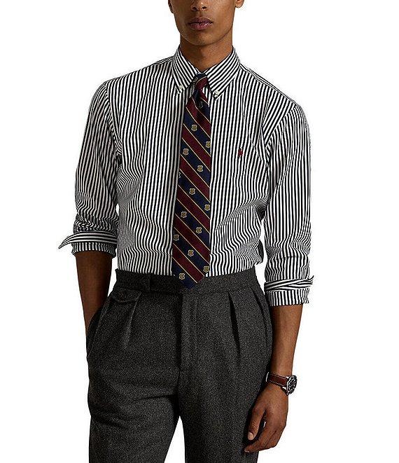 Polo Ralph Lauren Classic Fit Stripe Poplin Long Sleeve Woven Shirt Product Image