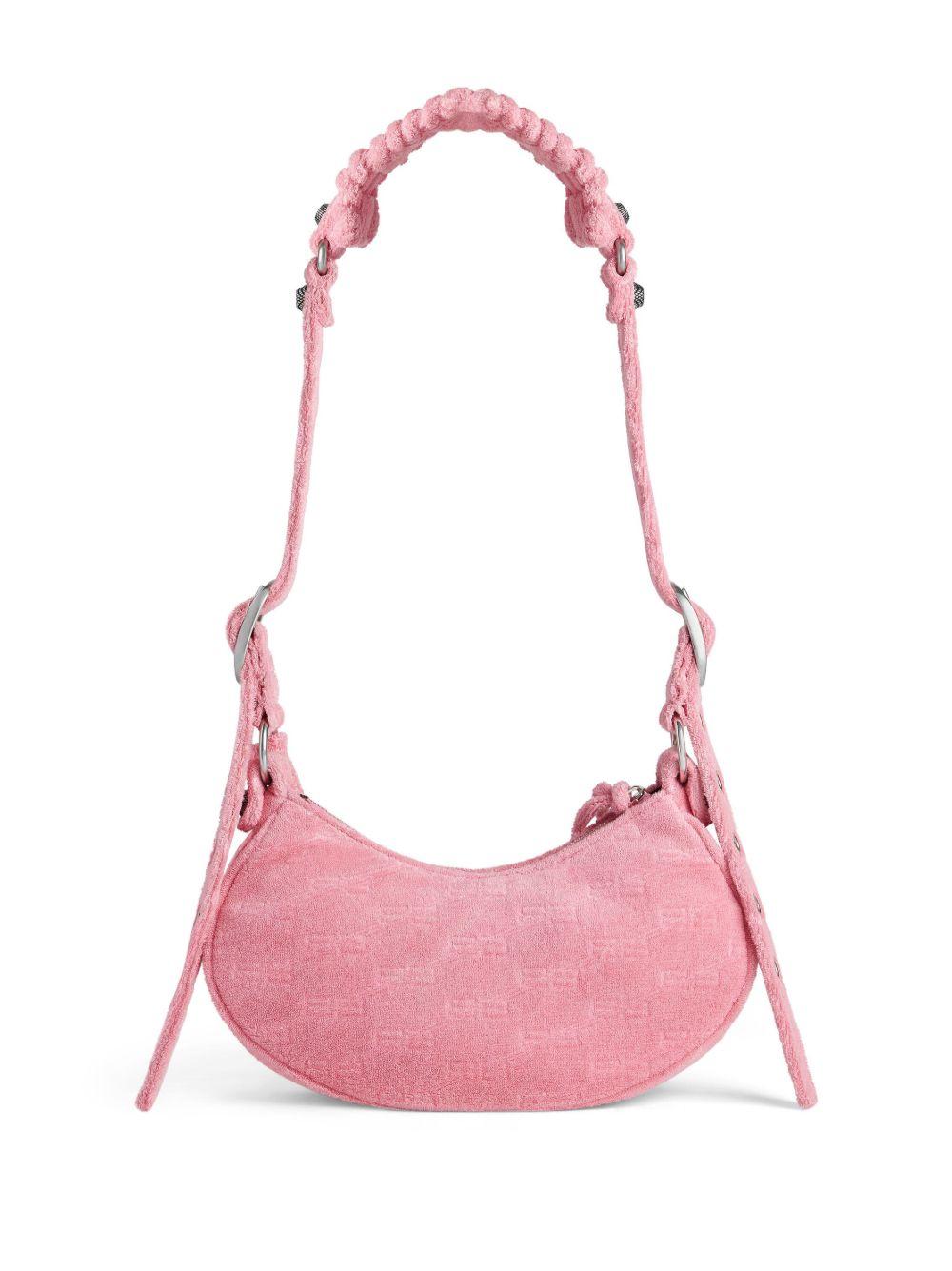 BALENCIAGA Women Pink Nappa Leather Le Cagole Xs Crossbody Bag Product Image