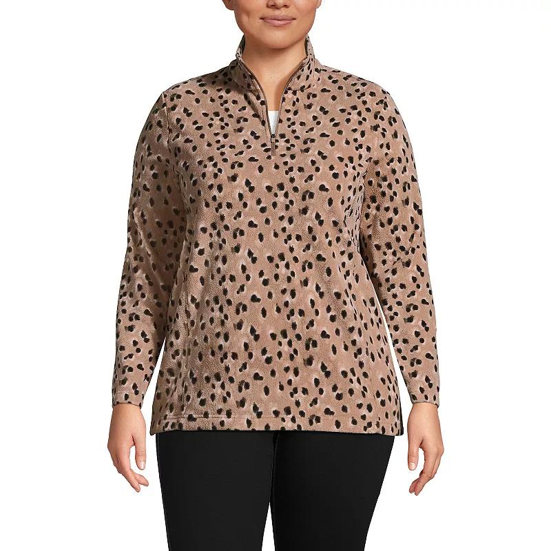 Petite Lands' End 1/4-Zip Fleece Pullover, Women's,  Product Image