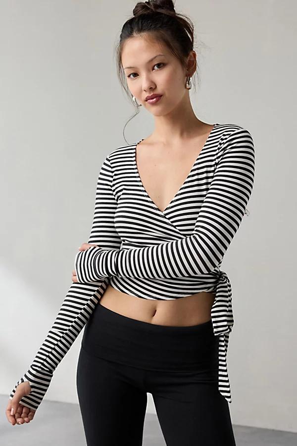 Out From Under Bec Long Sleeve Ballet Wrap Top Womens at Urban Outfitters Product Image