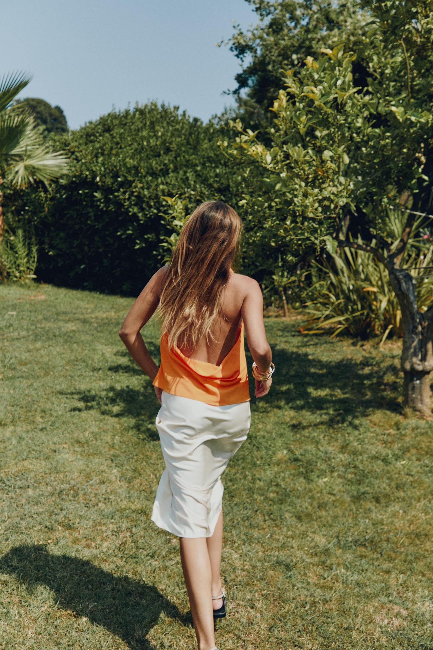 SATIN HALTER TOP Product Image