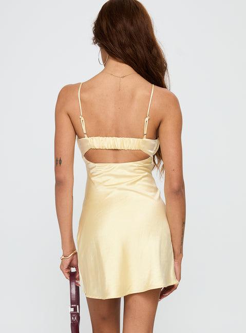 Lulubelle Mini Dress Lemon Product Image