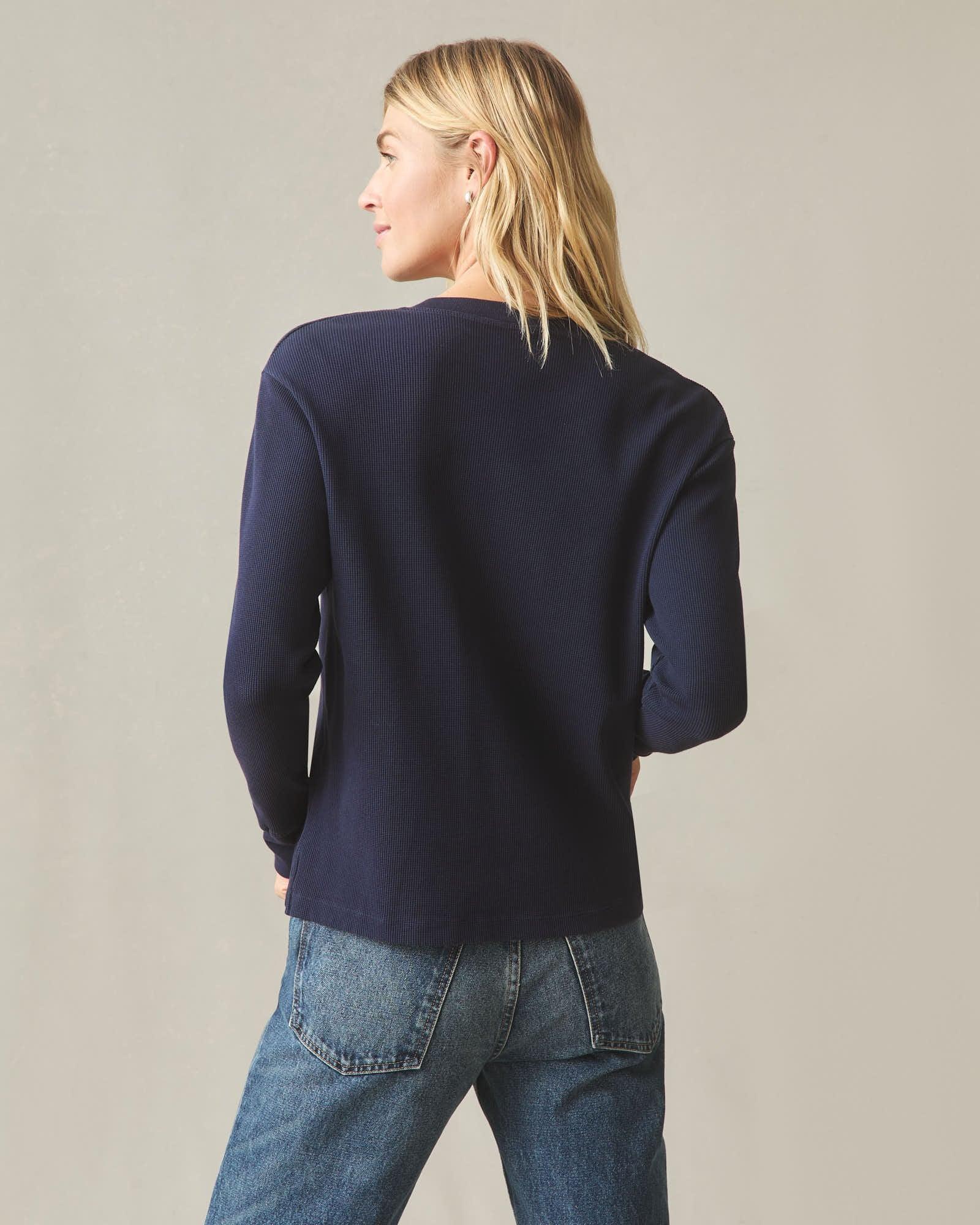 Women's Thermal Henley - True Navy Product Image