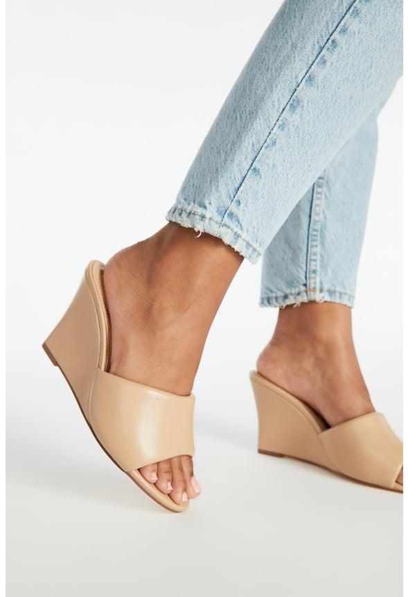 JustFab Margaux Platform Loafer Pump Womens Black/ White Size 8.5 Product Image