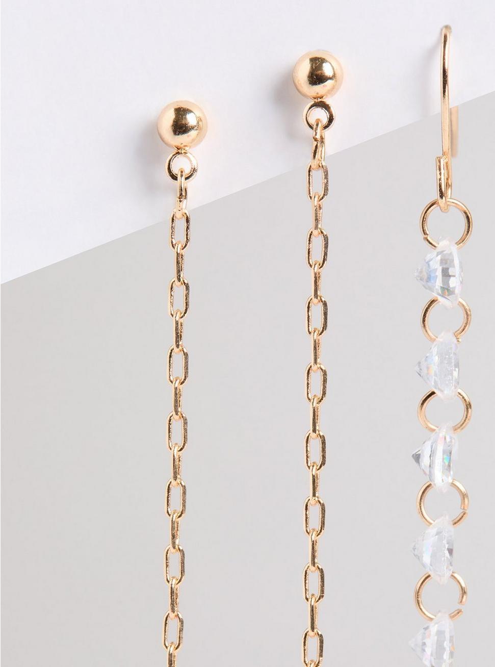 Stone Heart Liner Earring Set Product Image