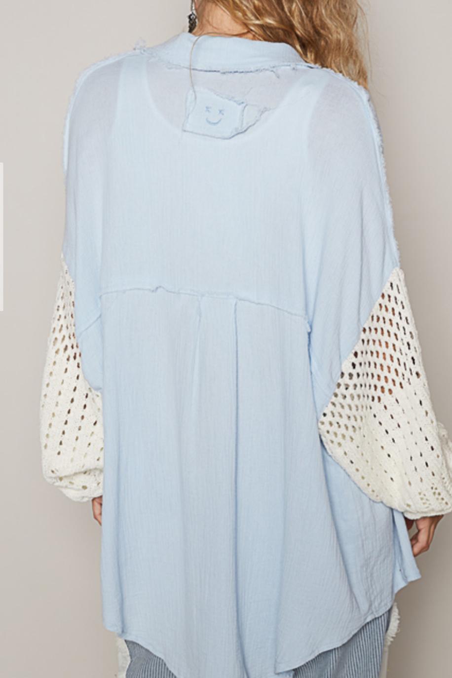 Crochet Dream Gauze Button Up Product Image