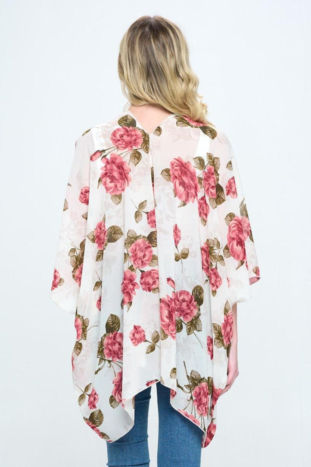 Loose Fit Kimono Cardigan Top With Product Image