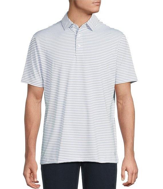 Cremieux Blue Label Performance Stretch Striped Short Sleeve Polo Shirt Product Image