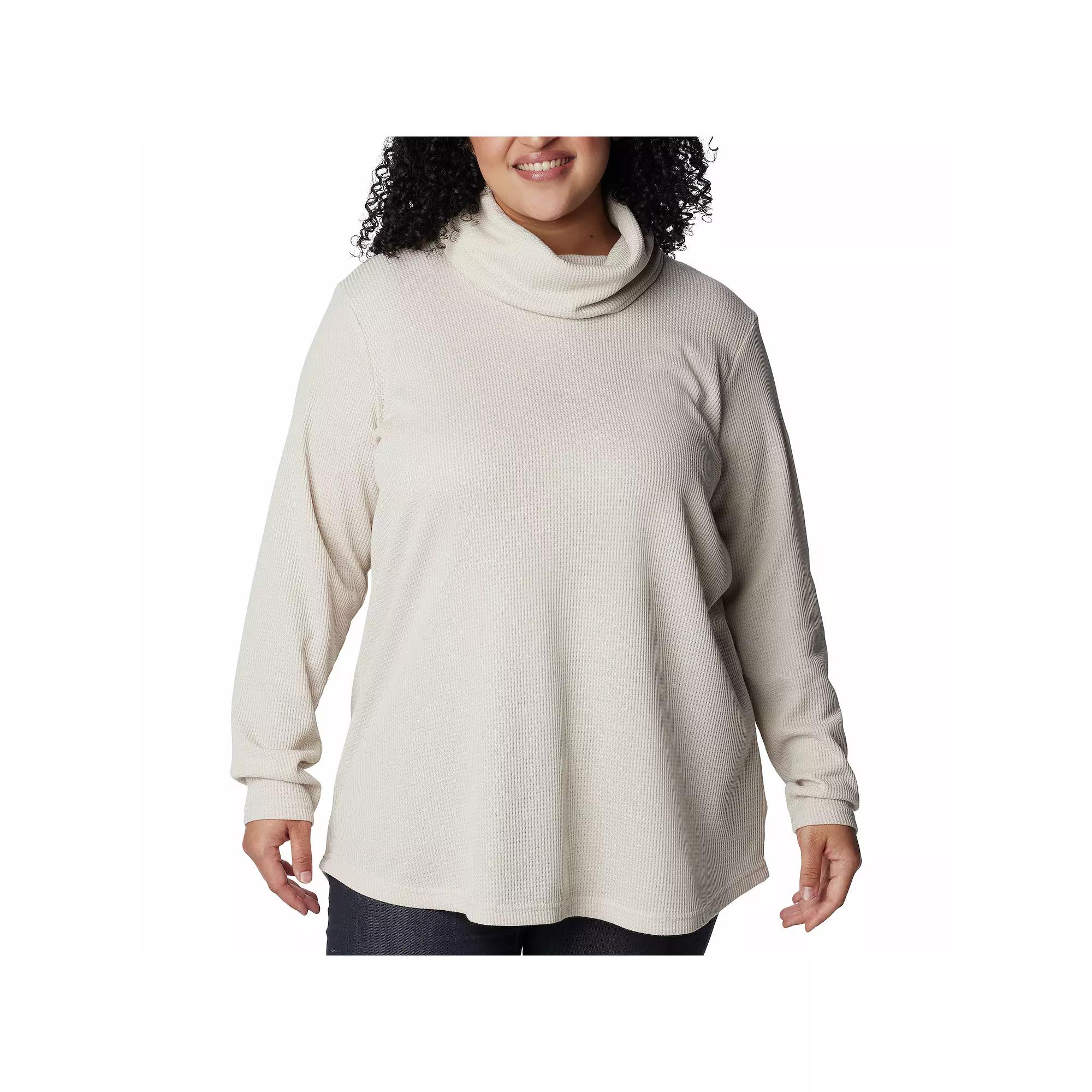 Columbia Women's Holly Hideaway Waffle Cowl Neck Pullover - Plus Size- Product Image
