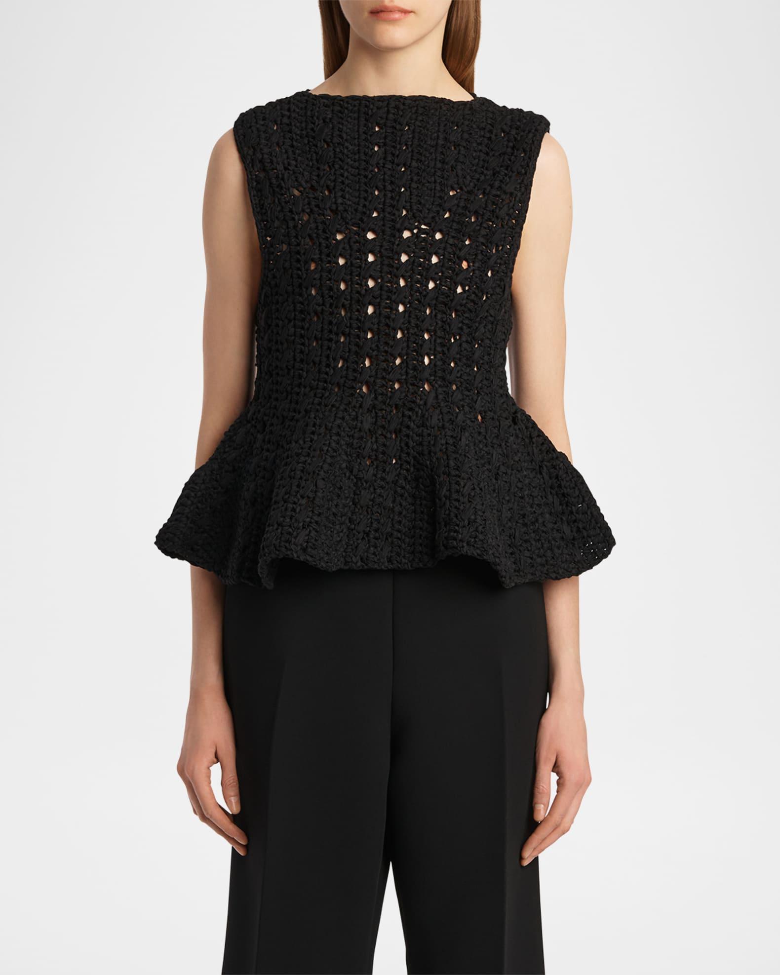 Yuka Crochet Peplum Top Product Image